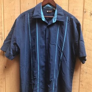 Men's Short Sleeve Button-Up Casual Shirt - XL